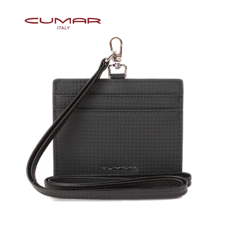 【CUMAR 義大利】真皮牛皮-CARBON FIBER-掛頸識別證(0496-G95-01)✿30B001